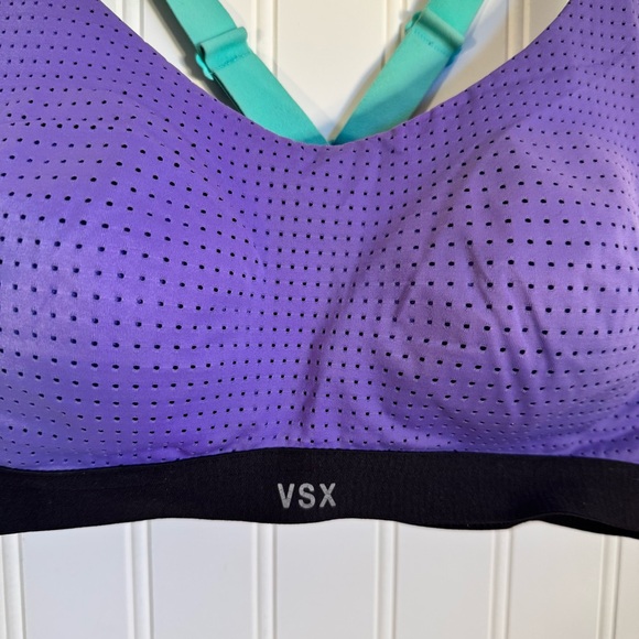 Victoria Secret Sport VSX Purple and Mint Sports Bra 34B - Picture 2 of 6
